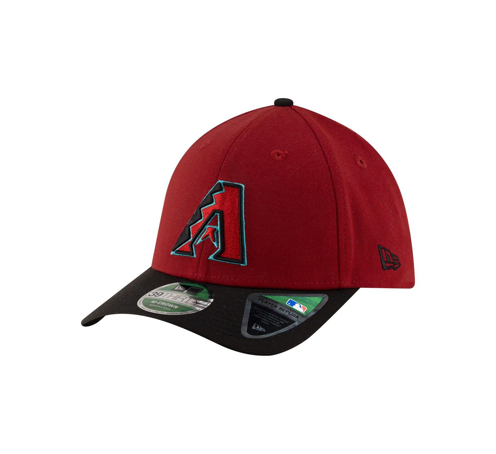 Мужская кепка New Era Red Arizona Diamondbacks Player Replica 39THIRTY M-Crown Flex Hat