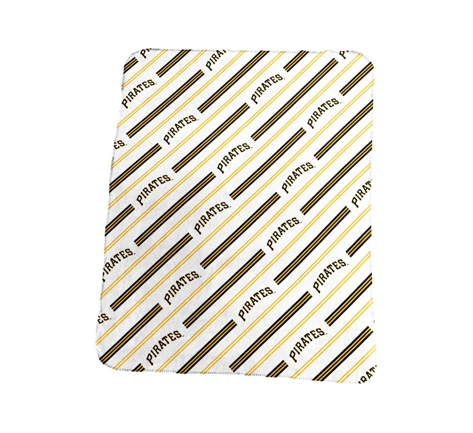 Logo Brands Pittsburgh Pirates 50" x 60" Classic Vertical Stripe Fleece Throw Blanket