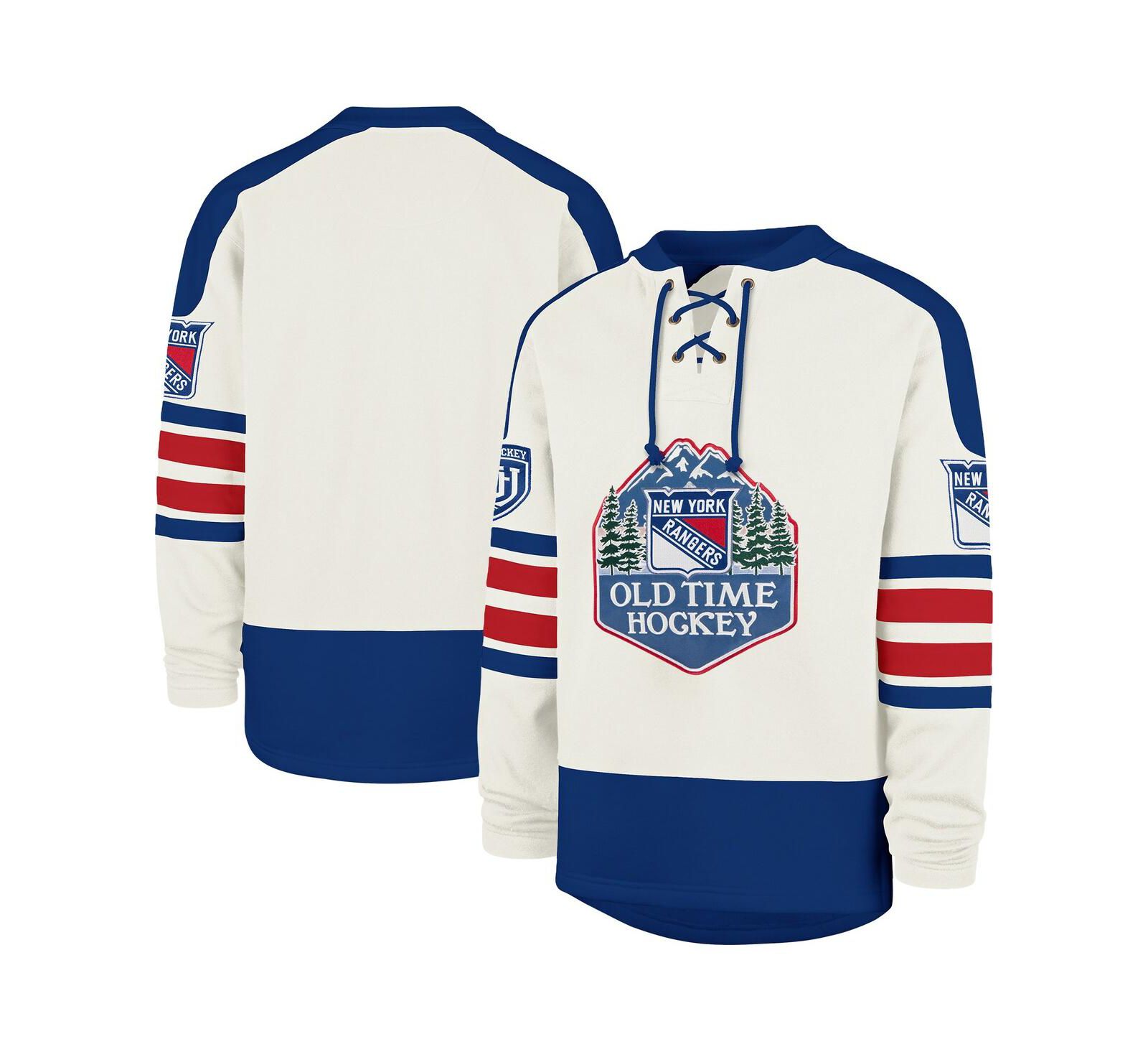 '47 Brand Мужское свитшот '47 Brand New York Rangers Pond Hockey Trio Eternal Lacer, цвет крем