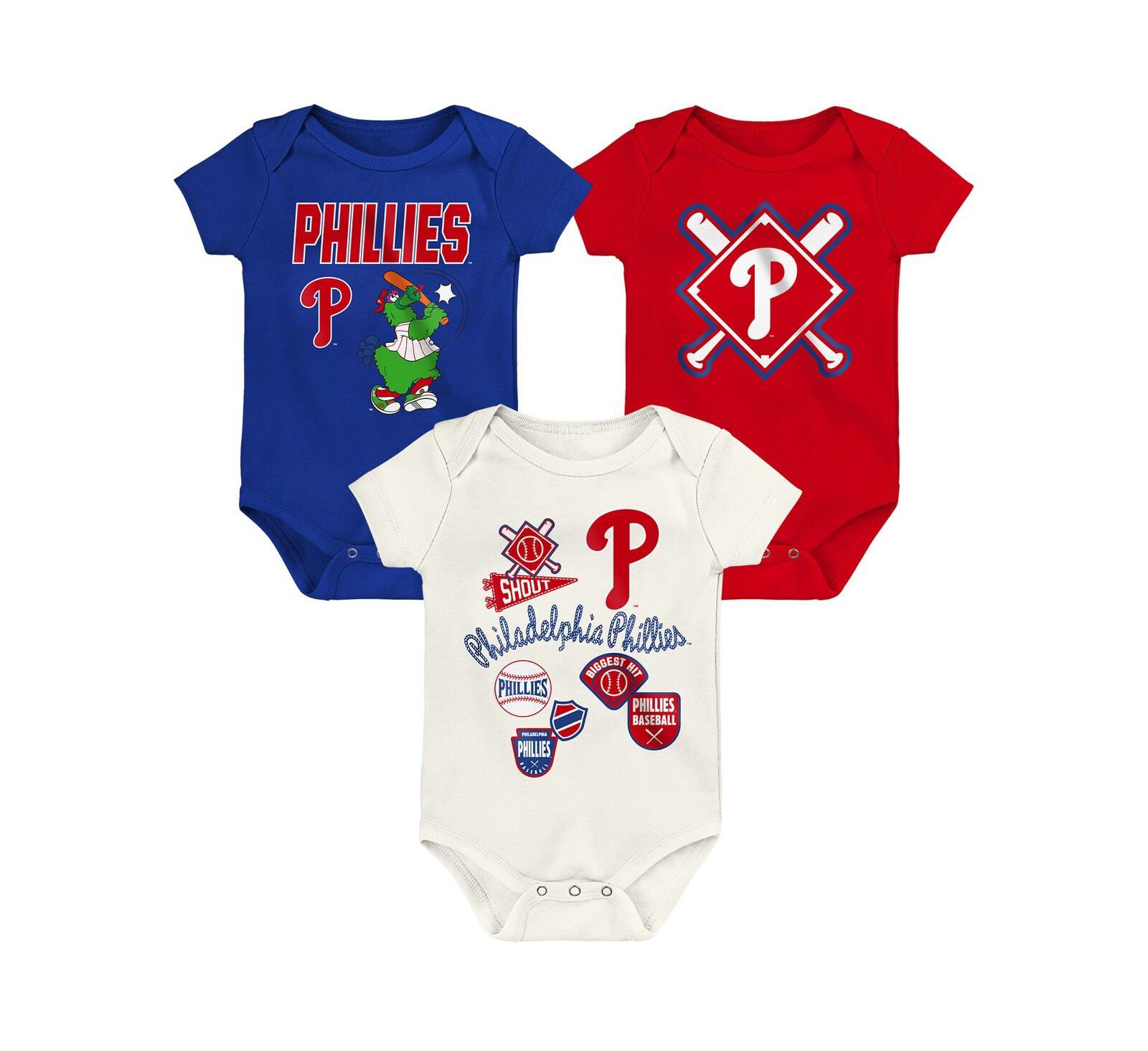 Комплект слипширт Outerstuff Philadelphia Phillies для мальчиков и девочек, 3 части