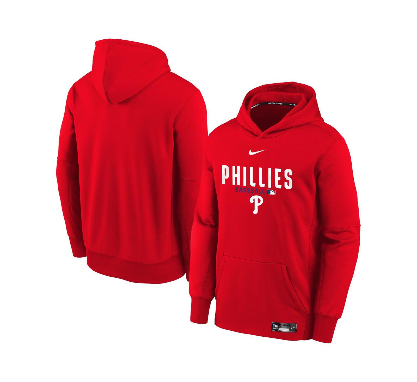 Nike Худи Therma-FIT для мальчиков и девочек Philadelphia Phillies Red