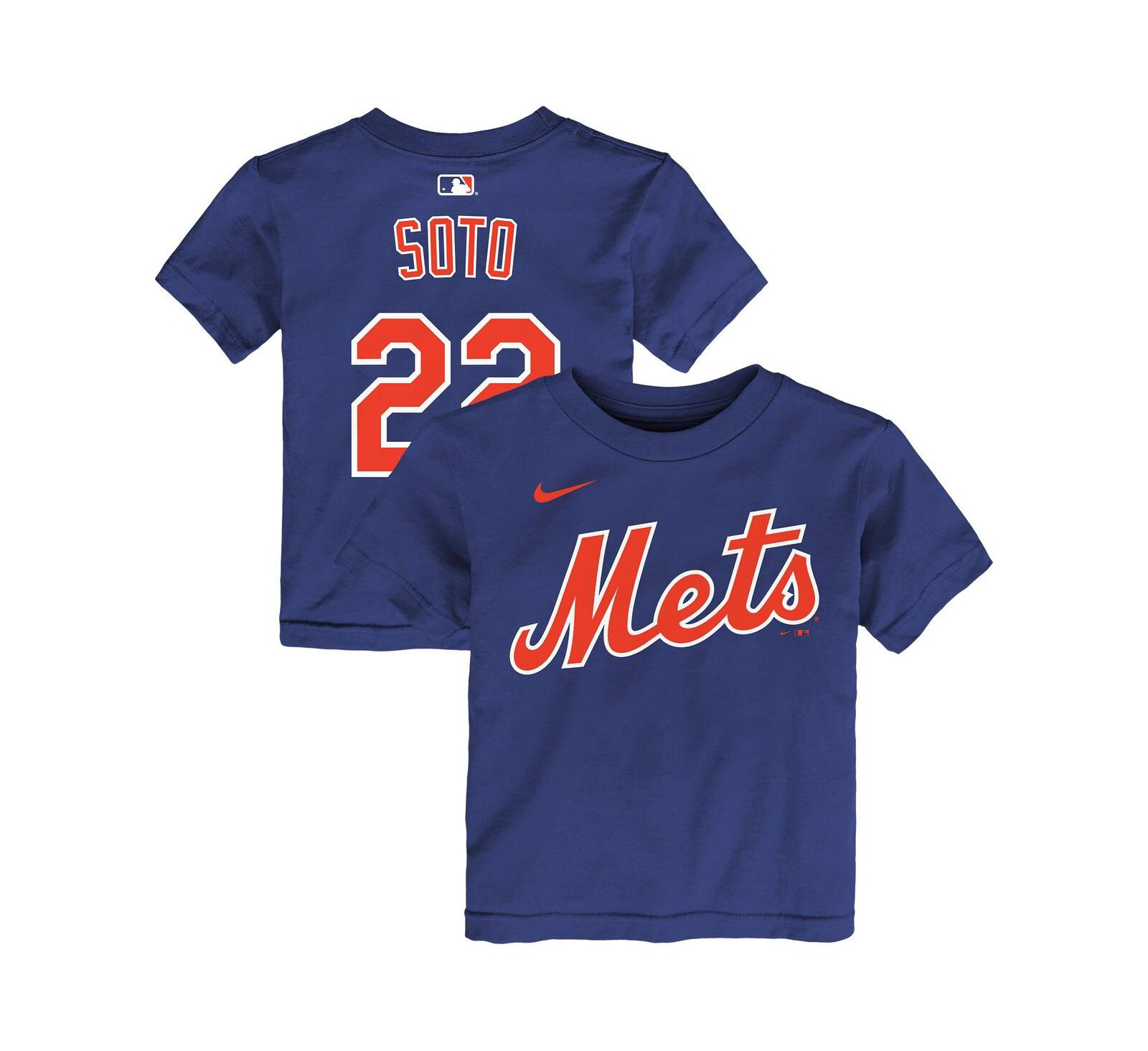 Nike детская футболка Juan Soto Royal New York Mets с именем и номером