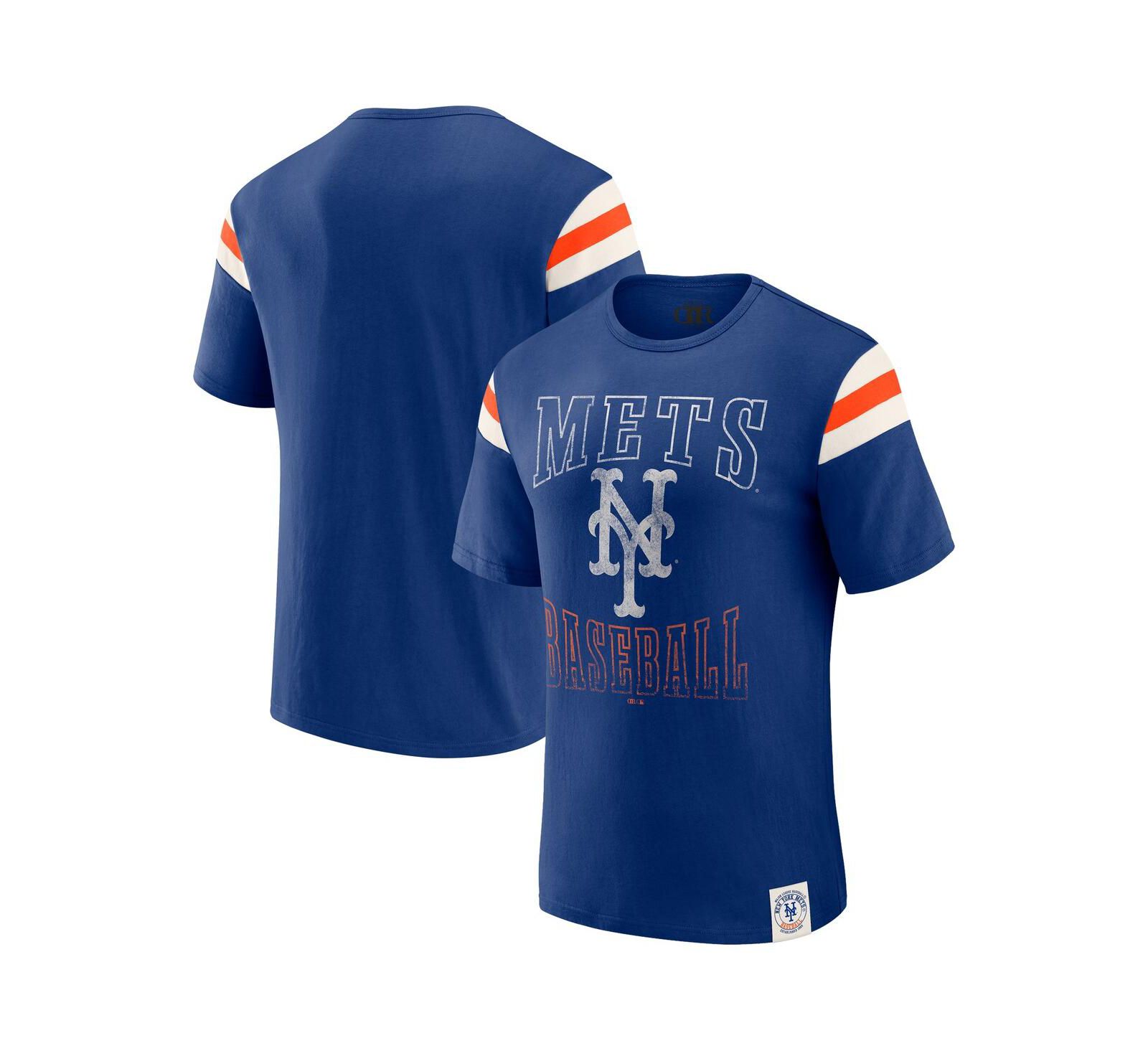 Мужская футболка Darius Rucker Collection By Fanatics Royal New York Mets с полосками на рукавах
