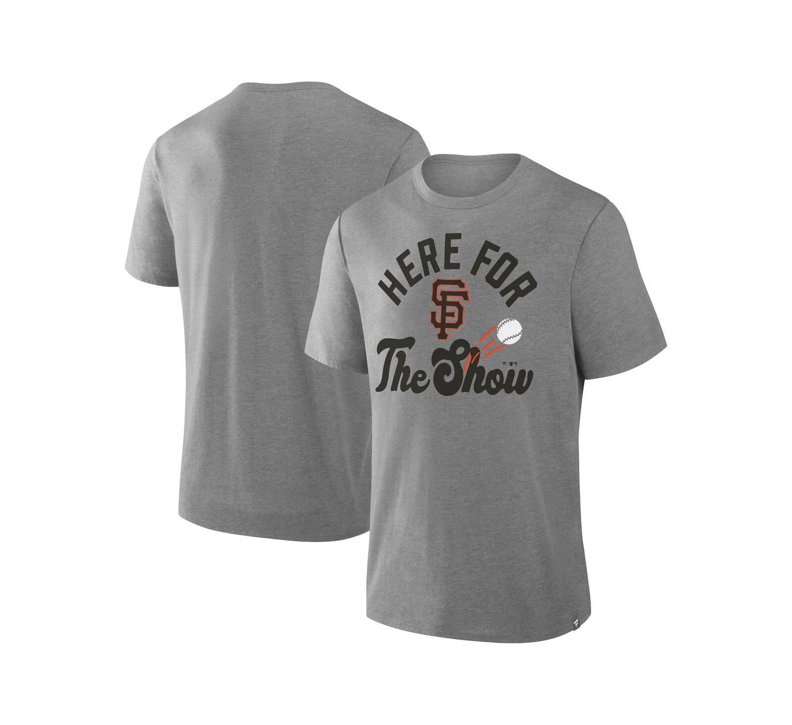 Fanatics Мужская футболка tri-blend San Francisco Giants Nostalgia серая