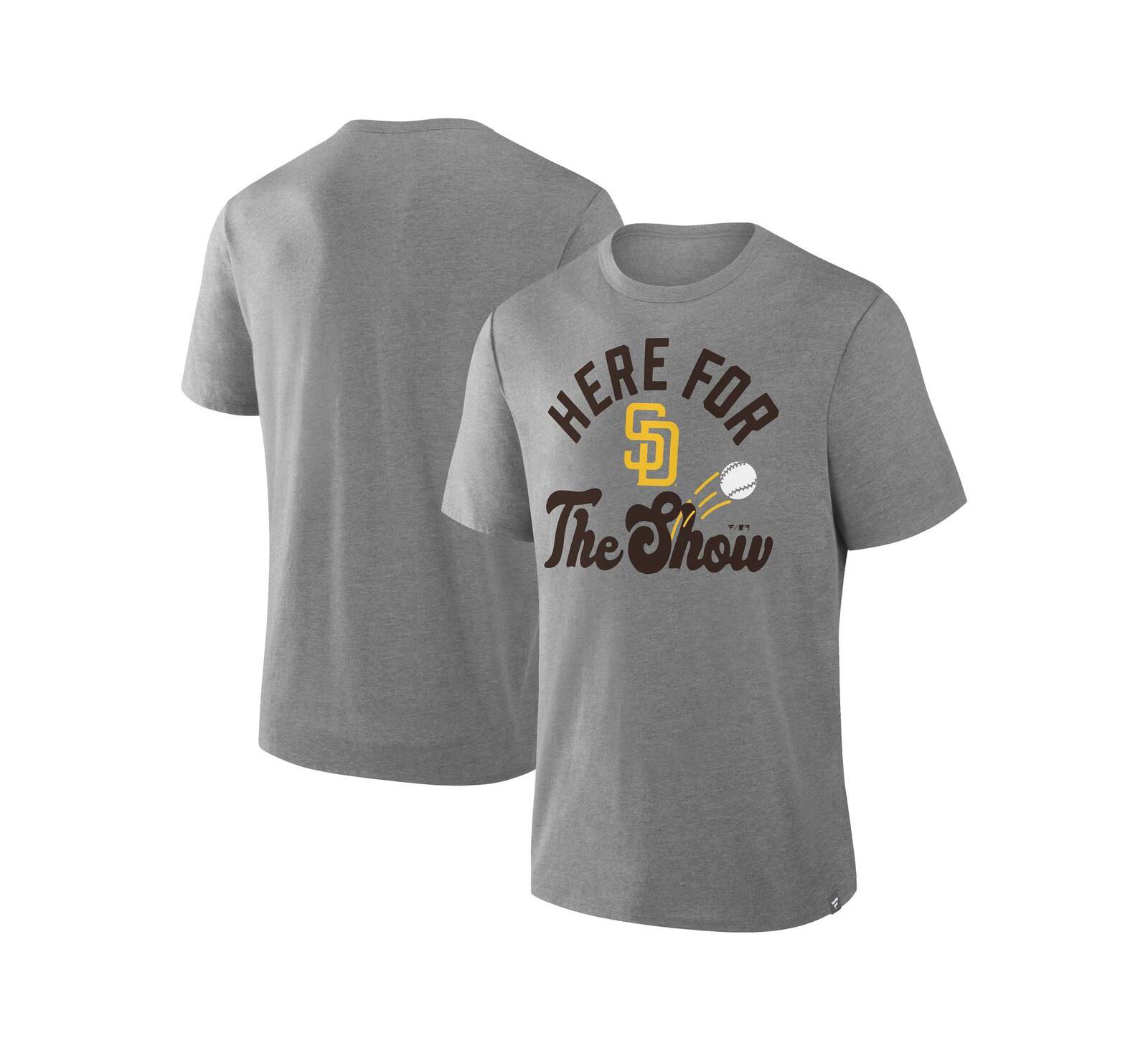 Мужская футболка Fanatics San Diego Padres Nostalgia Tri-Blend Heather Gray