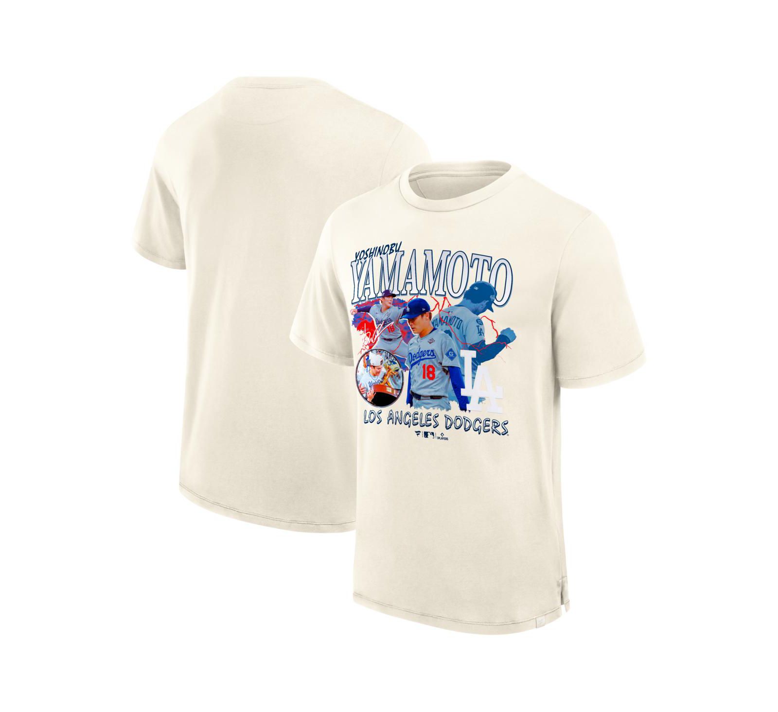 Fanatics Мужская футболка Yoshinobu Yamamoto Los Angeles Dodgers, кремовая