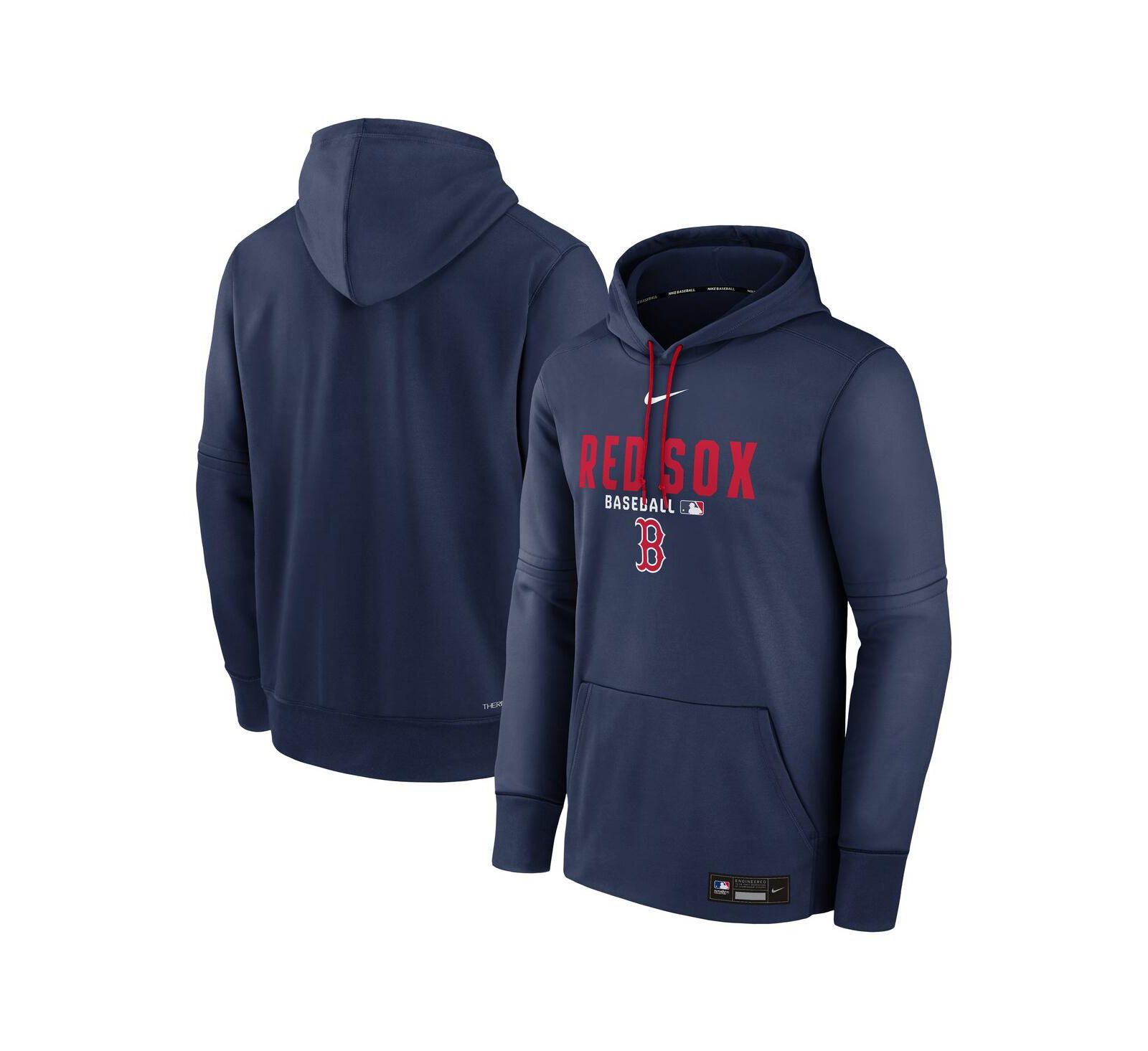 Nike Мужское темно-синее худи Boston Red Sox Authentic Collection Therma-FIT