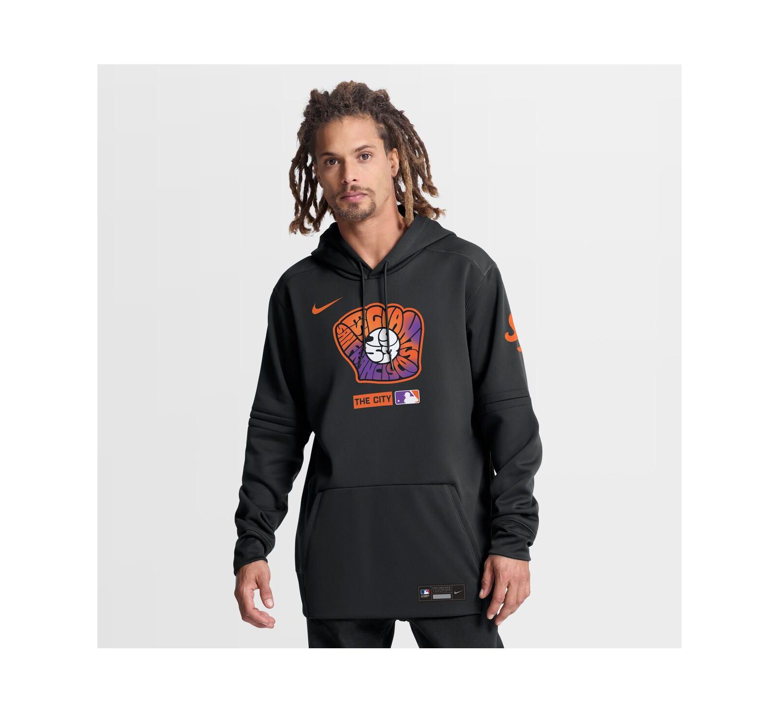 Мужская толстовка Nike Black San Francisco Giants Authentic Collection City Connect Therma-FIT