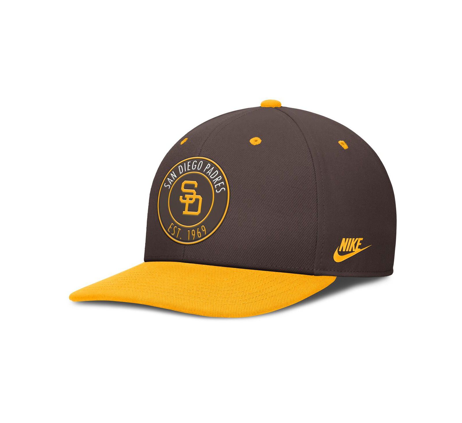 Мужская кепка Nike San Diego Padres Cooperstown Collection Pro Dri-FIT, коричнево-золотая