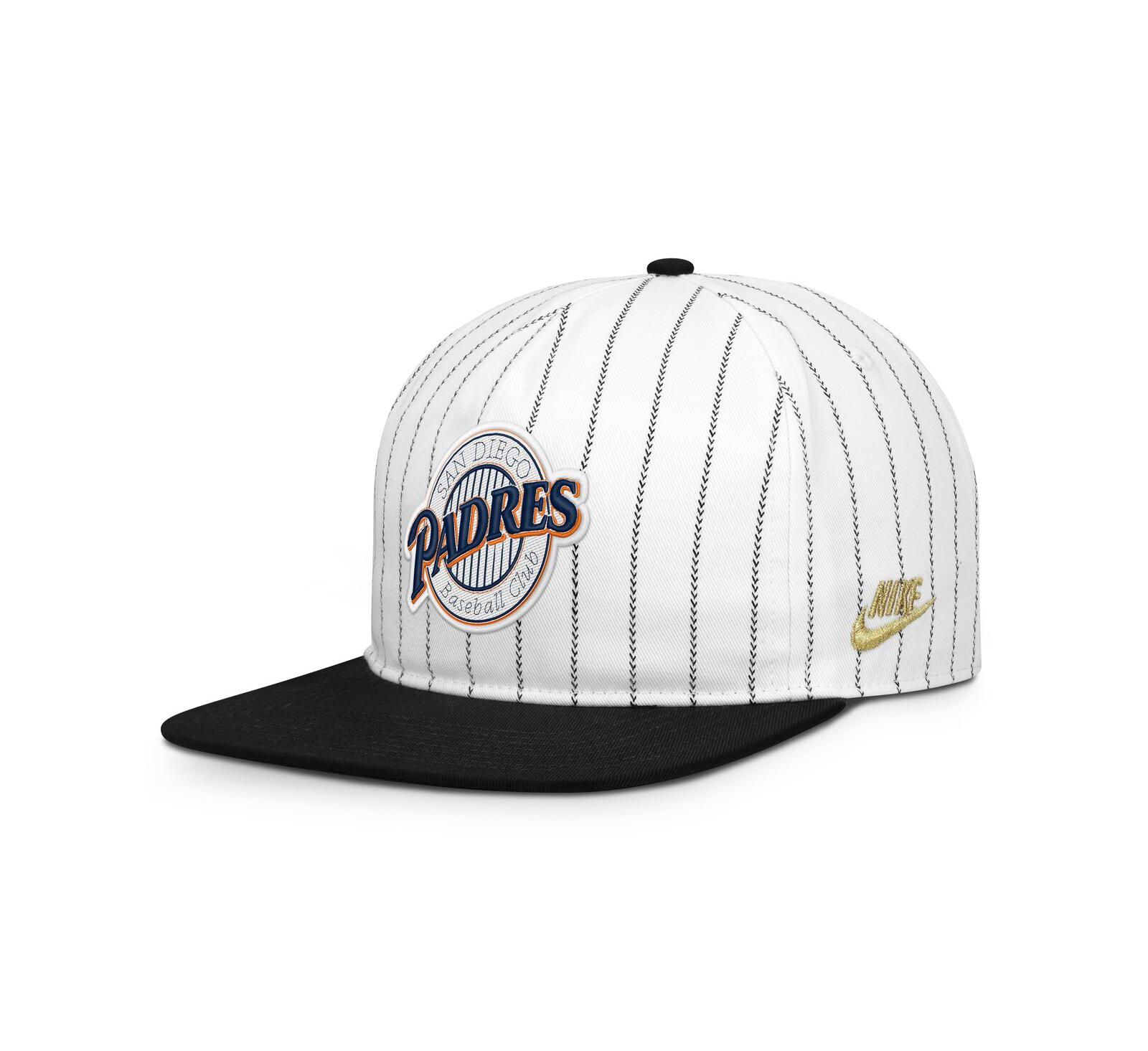 Кепка Nike Men's White/Black San Diego Padres Cooperstown Collection Pro регулируемая