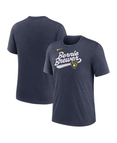 Мужская футболка Nike Milwaukee Brewers Mascot Slide, темно-синий меланж