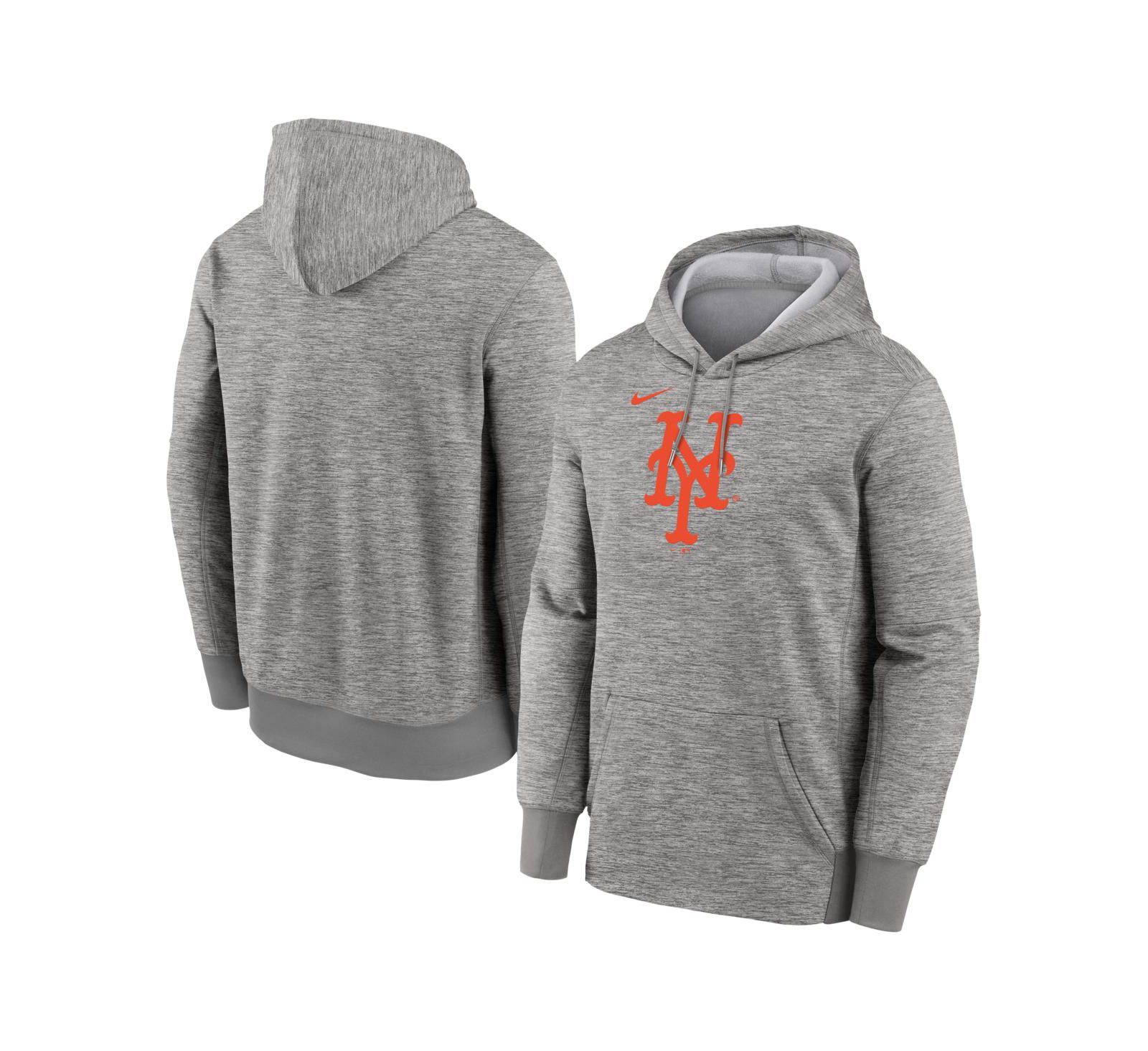 Nike Мужская толстовка Heather Gray New York Mets с основным логотипом