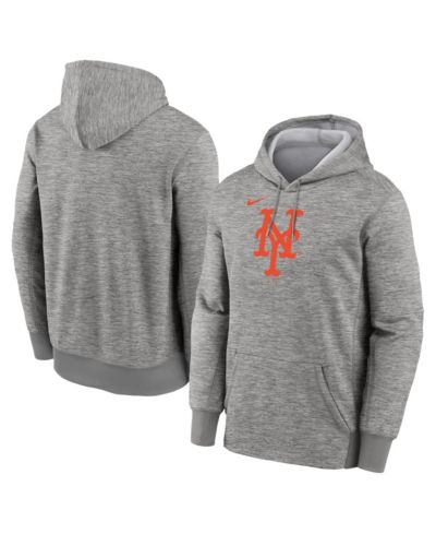 Nike Мужская толстовка Heather Gray New York Mets с основным логотипом
