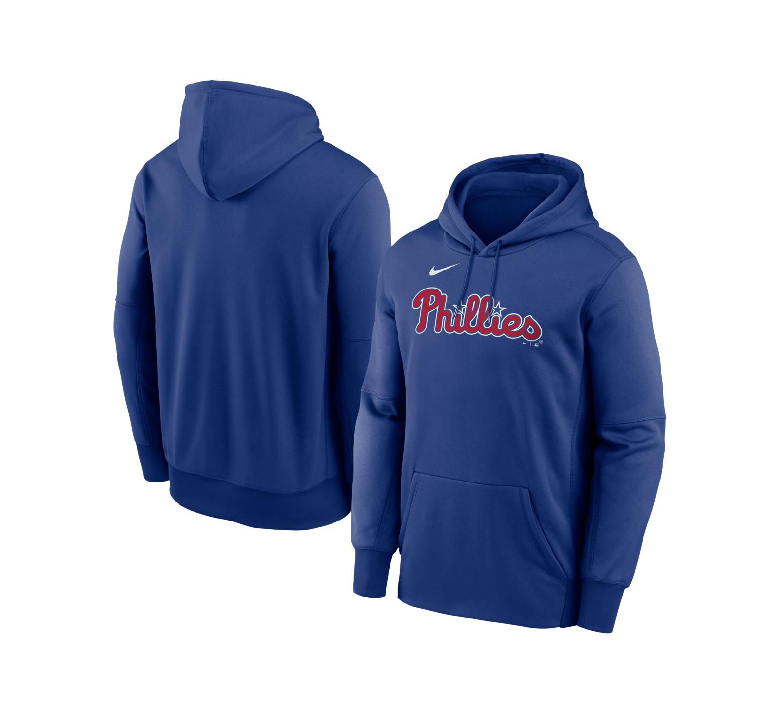 Nike Men's Royal Philadelphia Phillies Primary Wordmark Therma Hoodie
