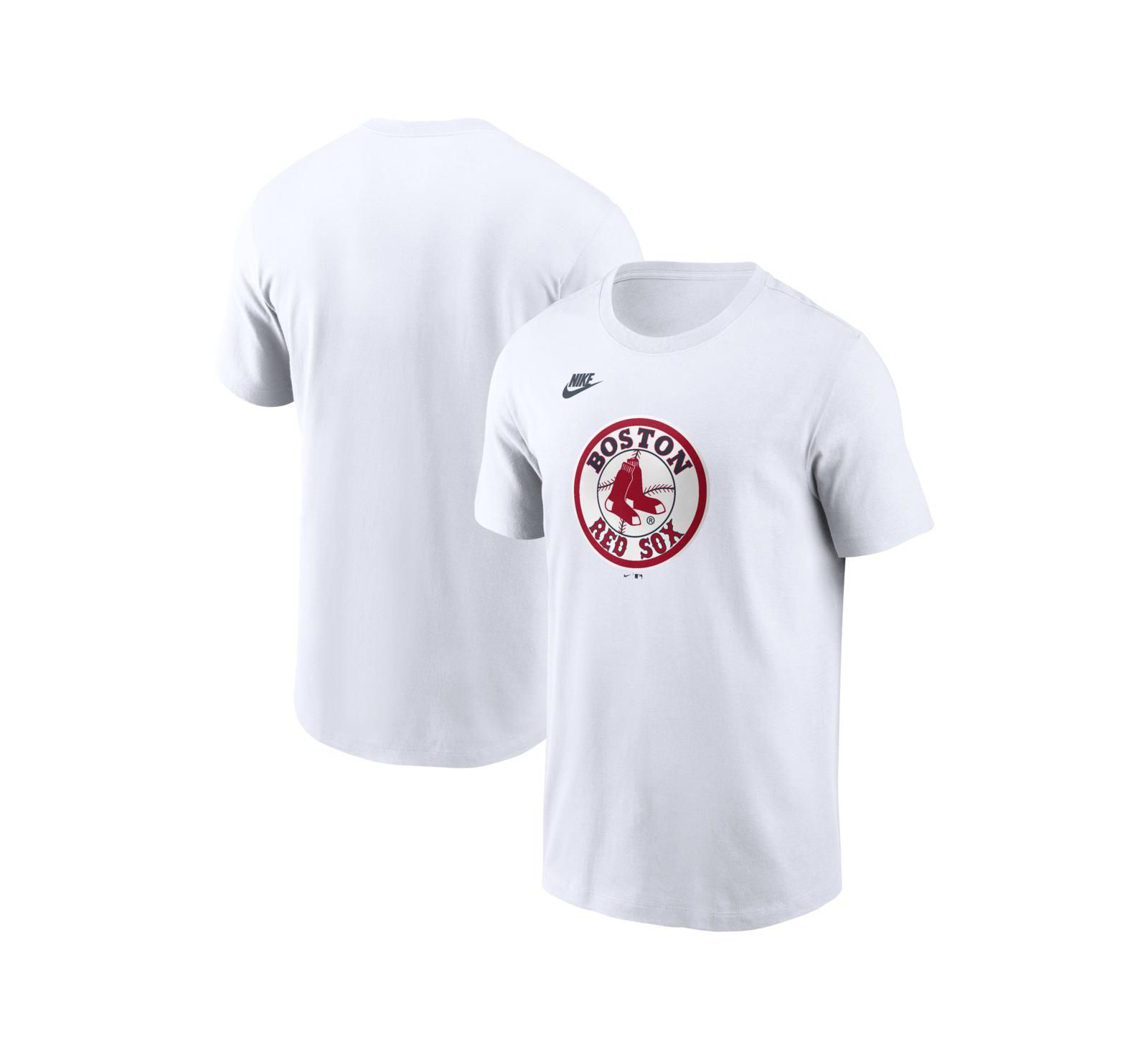 Футболка Nike Men's White Boston Red Sox Cooperstown Collection Logo