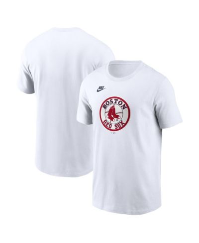 Футболка Nike Men's White Boston Red Sox Cooperstown Collection Logo