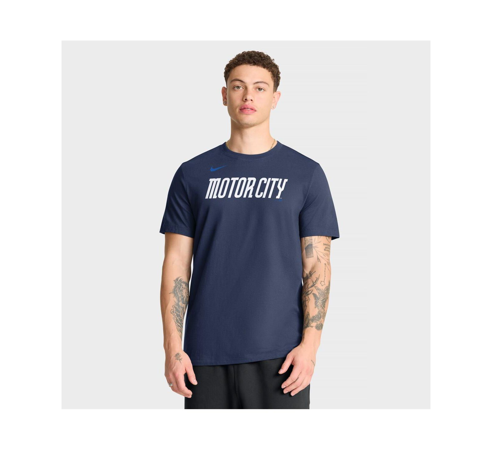 Мужская футболка Nike Detroit Tigers City Connect с большим логотипом темно-синяя
