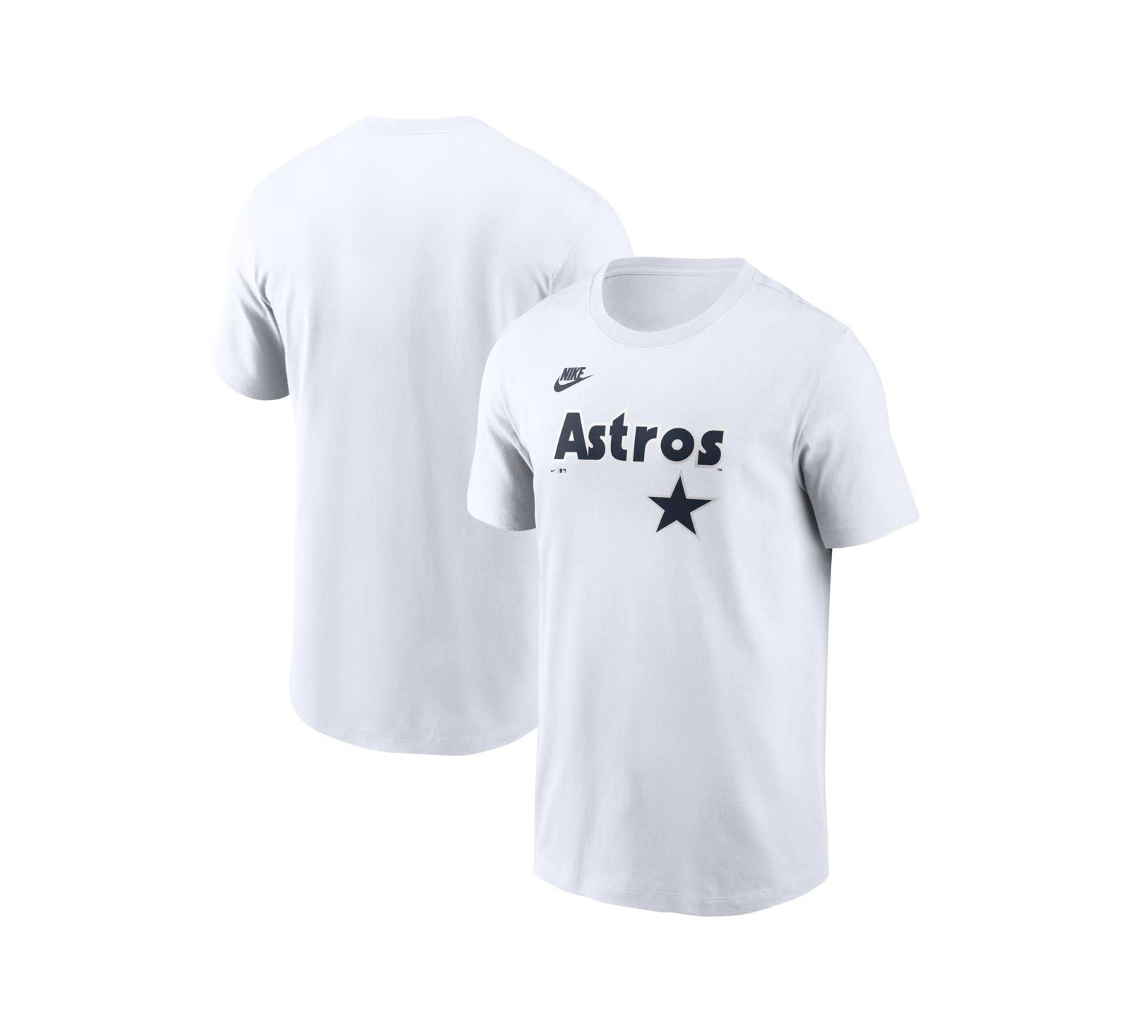 Nike Men's White Houston Astros Cooperstown Collection Logo T-Shirt