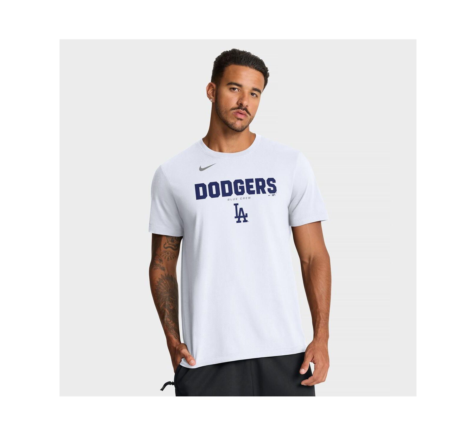 Nike Men's White Los Angeles Dodgers Bold Team Name T-Shirt