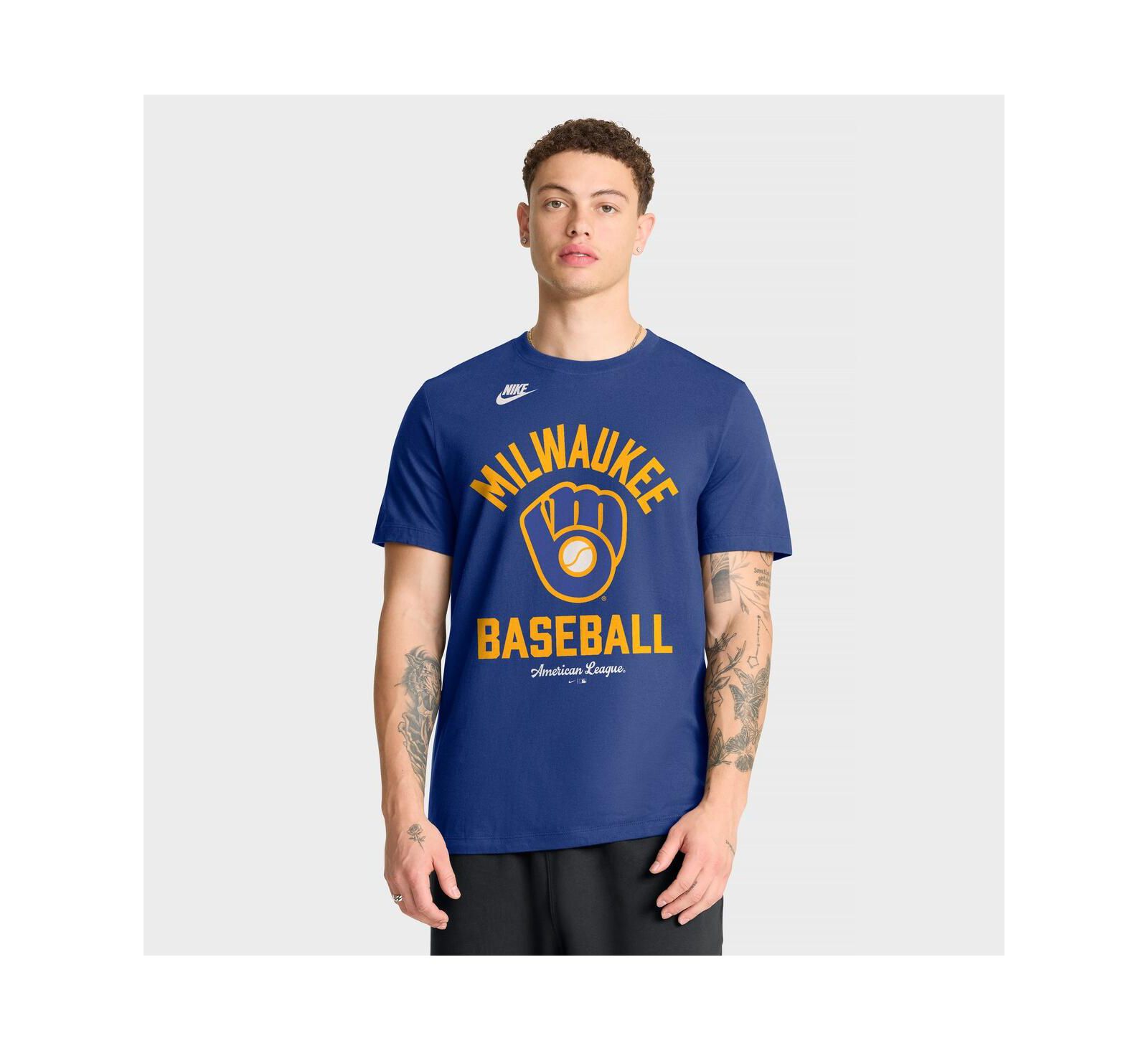Nike Men's Royal Milwaukee Brewers Cooperstown Collection T-Shirt