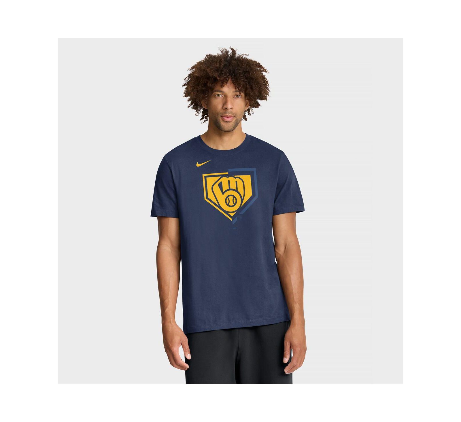 Nike Men's Navy Milwaukee Brewers Icon T-Shirt
