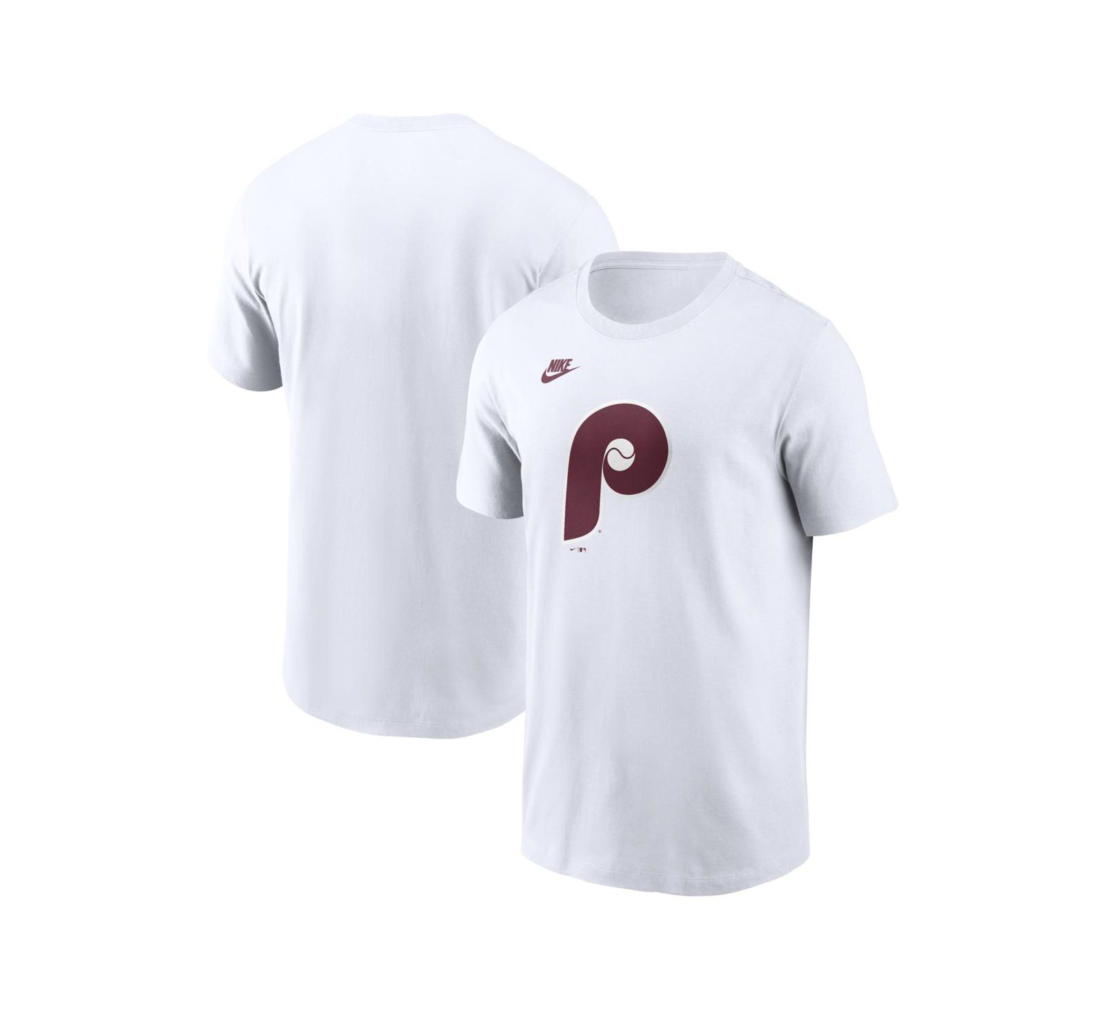 Nike Men's White Philadelphia Phillies Cooperstown Collection Logo T-Shirt
