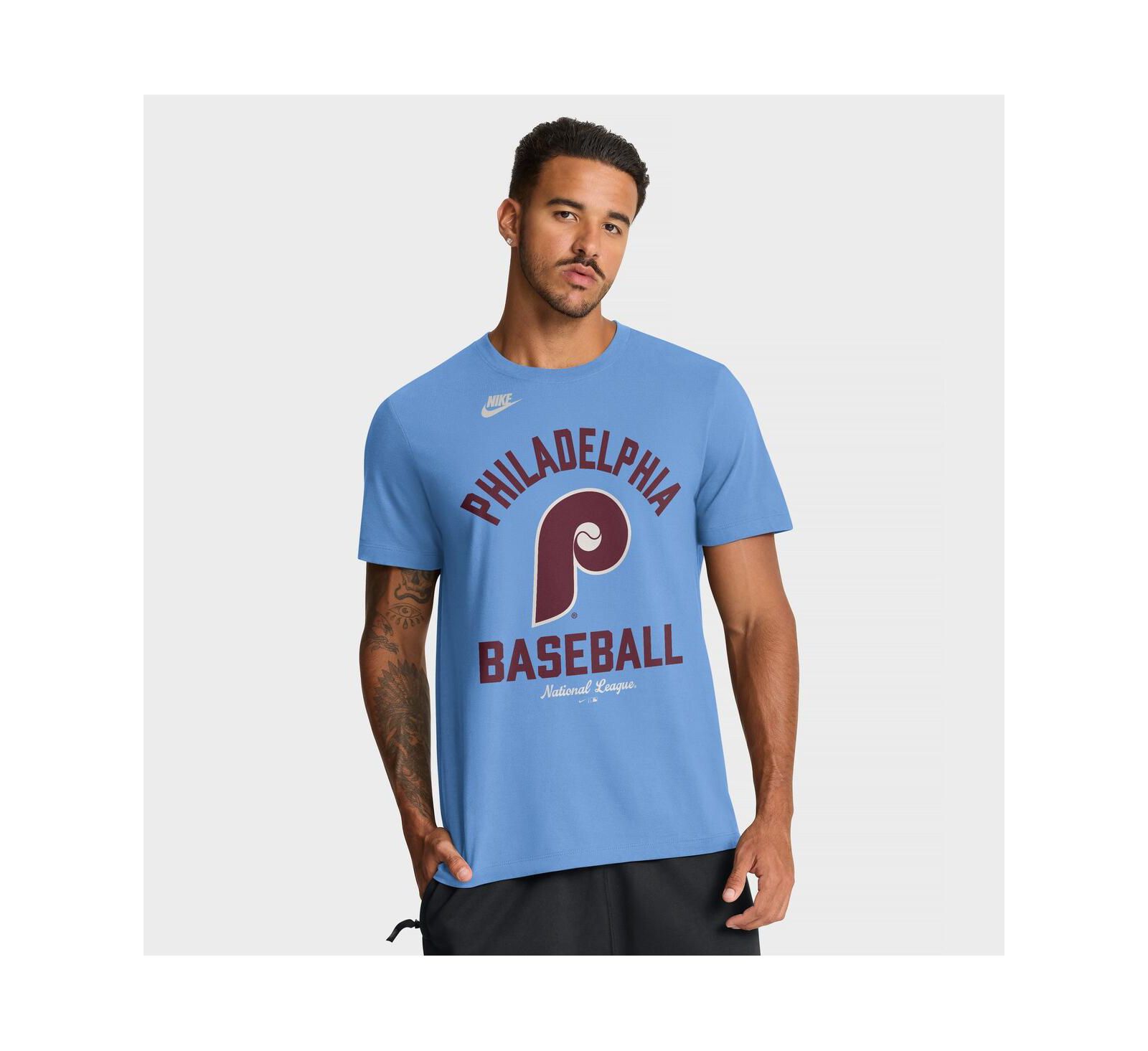 Мужская футболка Nike Philadelphia Phillies Cooperstown Collection Light Blue