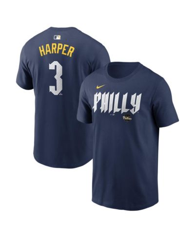 Nike Men's Bryce Harper Navy Philadelphia Phillies City Connect Name & Number T-Shirt