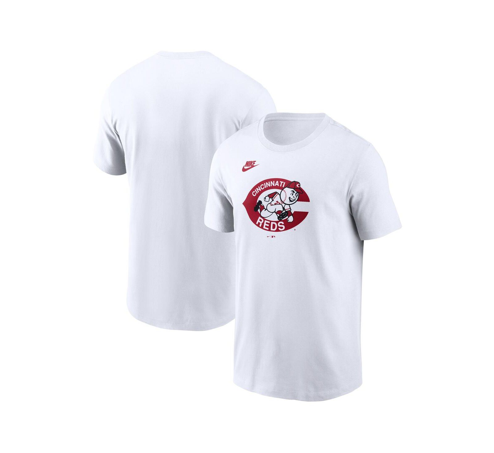 Nike Men's White Cincinnati Reds Cooperstown Collection Wordmark T-Shirt