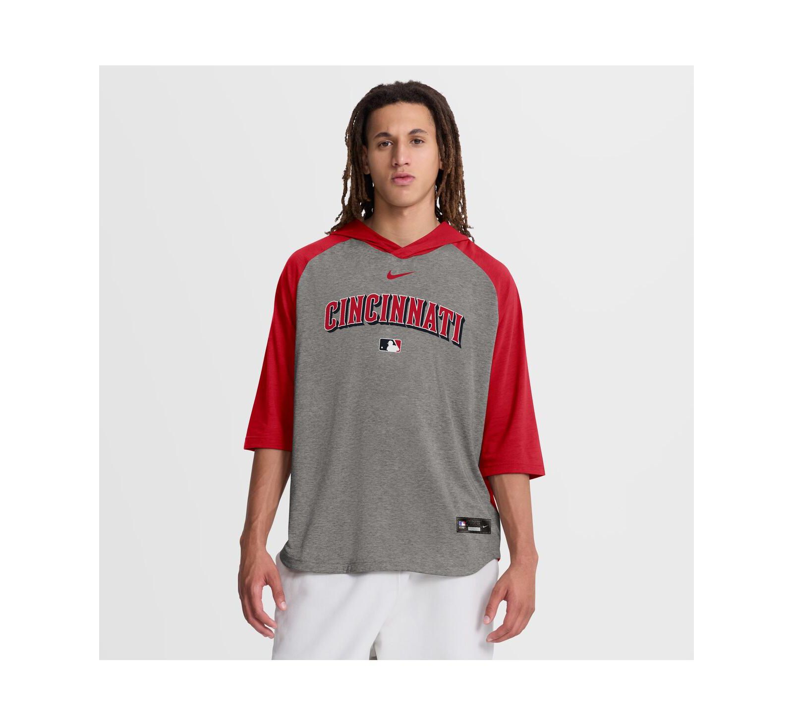 Nike Мужская футболка Cincinnati Reds Authentic Collection Flux Dri-FIT с рукавом 3/4