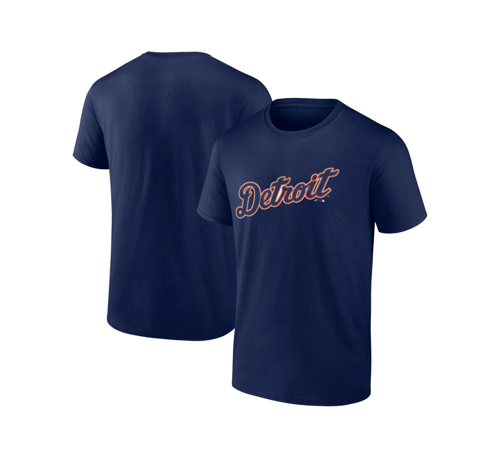 Logo Athletic Men's Navy Detroit Tigers Wordmark T-Shirt