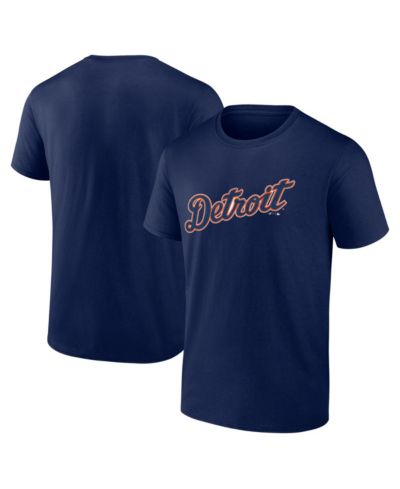 Мужская футболка Logo Athletic Navy Detroit Tigers Wordmark