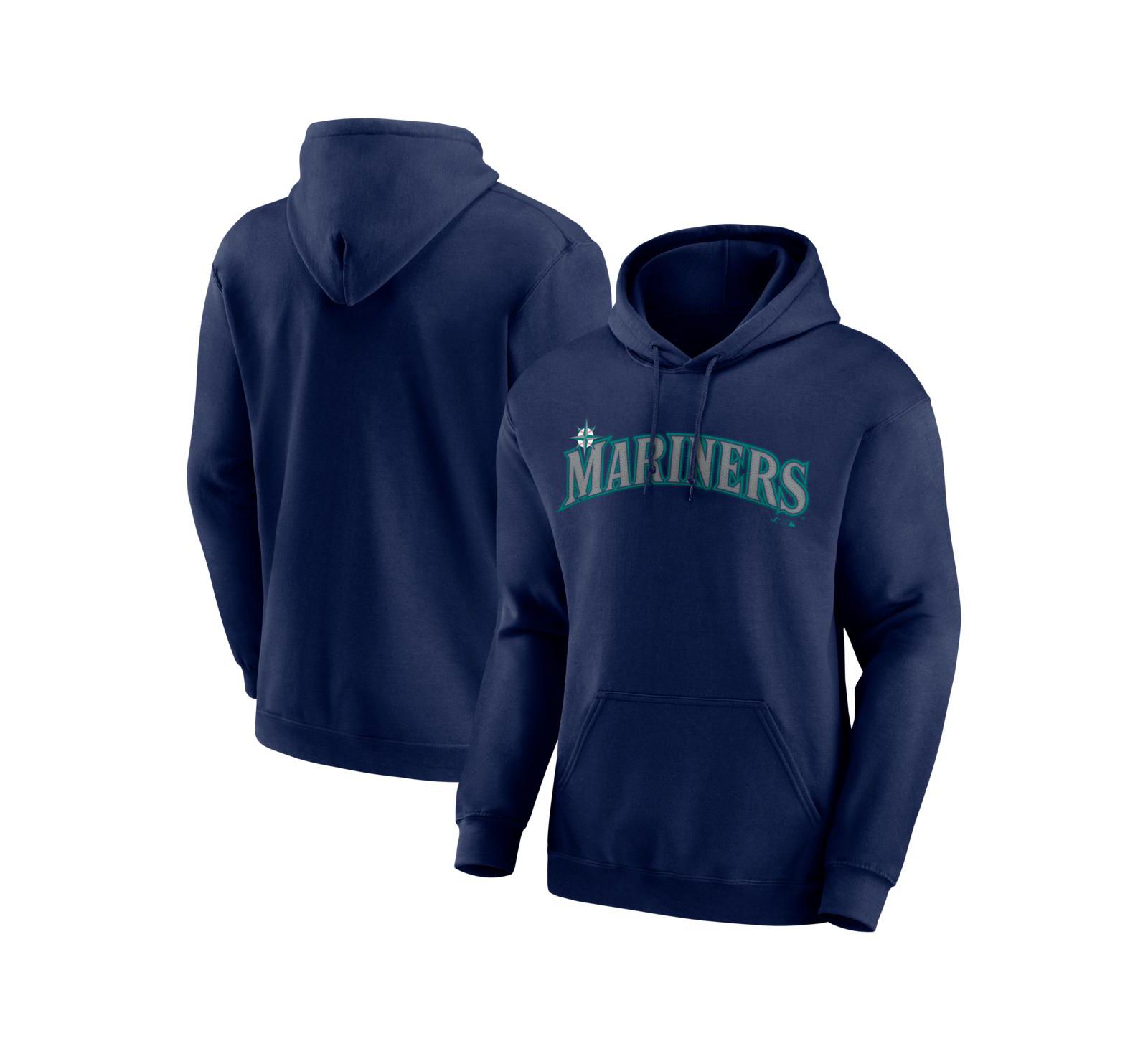 Мужское худи Logo Athletic Navy Seattle Mariners Wordmark