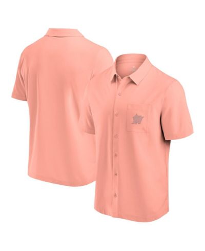 Fanatics Men's Coral Miami Marlins Front Office Button-Up Shirt