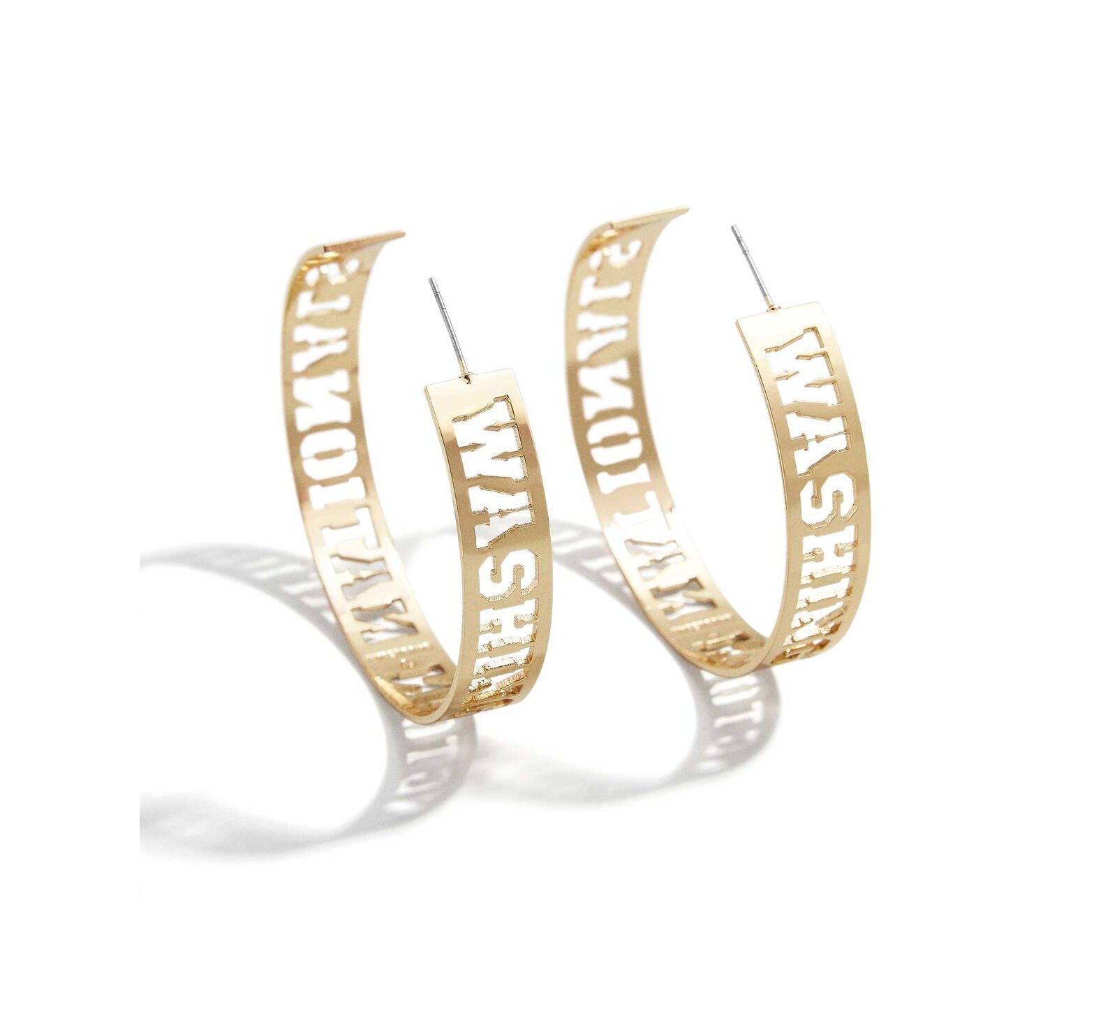WEAR by Erin Andrews x Baublebar серьги-кольца Washington Nationals Large Cutout