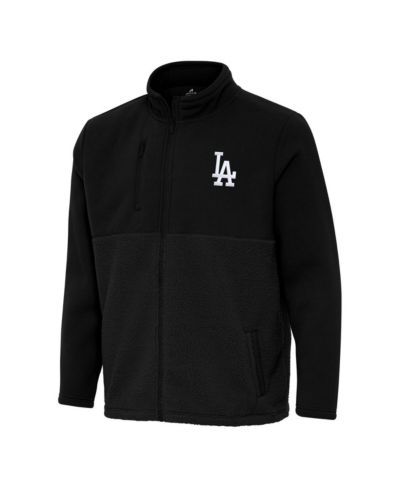 Мужская куртка Antigua Black Los Angeles Dodgers Daily Fused Full-Zip