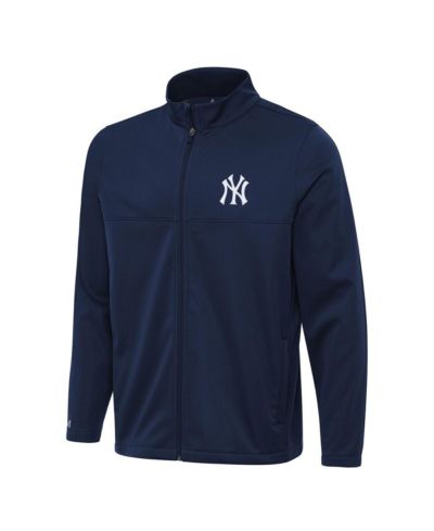Гольф-куртка Antigua New York Yankees Links 2 Full-Zip для мужчин, темно-синяя
