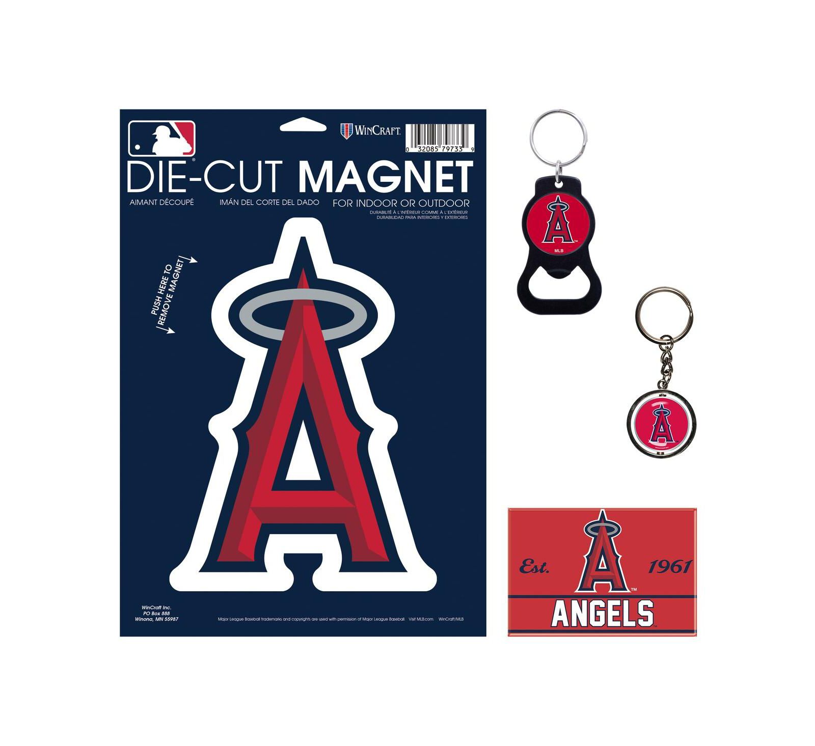 Wincraft Los Angeles Angels 4-Pack Key Rings and Magnets Set