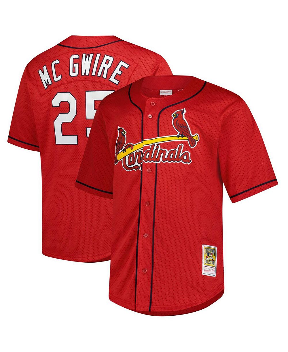Mitchell & Ness Мужская джерси Mark McGwire Red St. Louis Cardinals Big & Tall Cooperstown Mesh Batting Practice