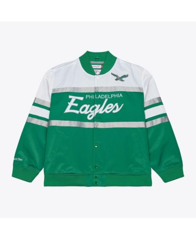 Мужская атласная куртка Mitchell & Ness Philadelphia Eagles Head Coach Lightweight Full-Snap
