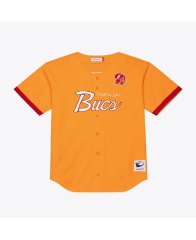 Мужская джерси Mitchell & Ness Orange Tampa Bay Buccaneers Head Coach Mesh Full-Button