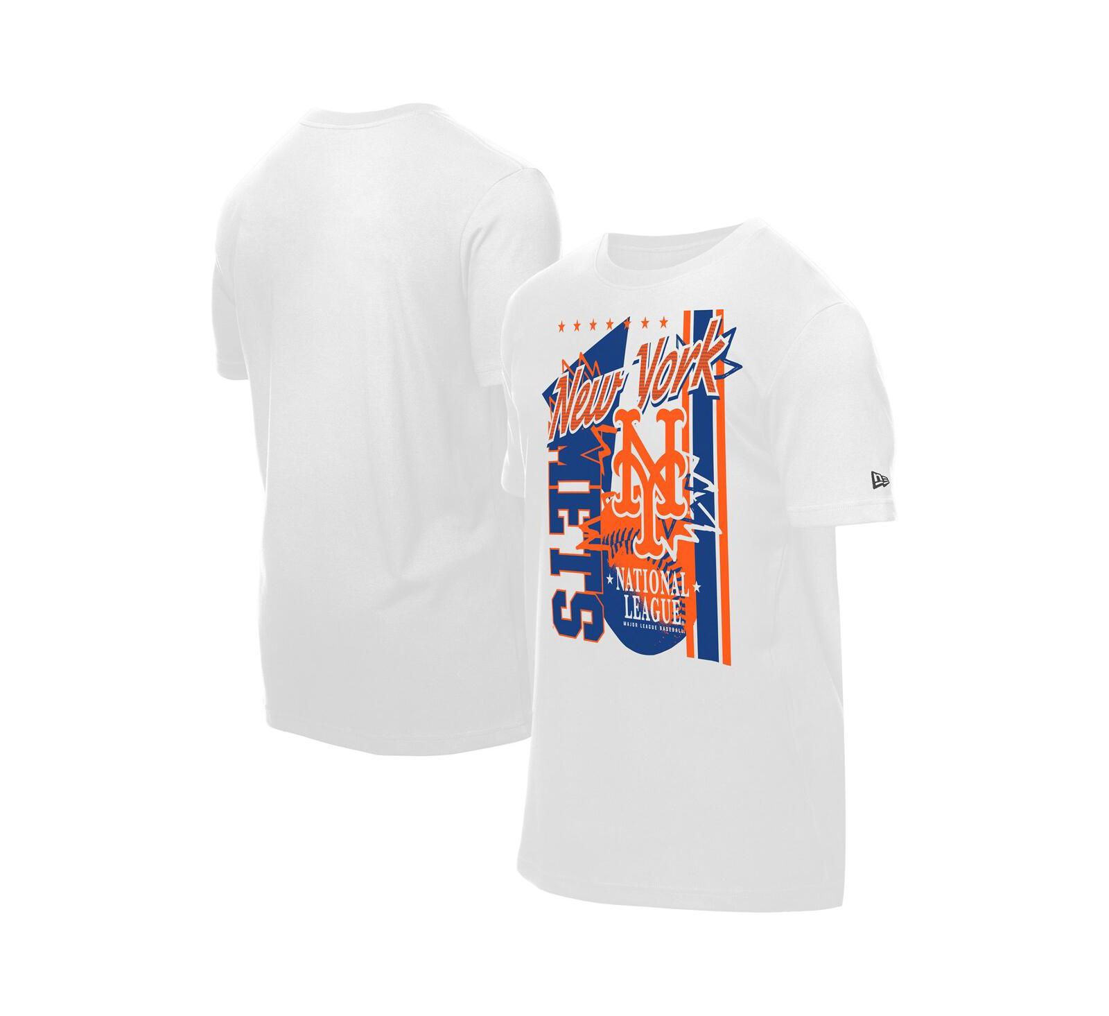 Мужская футболка New Era White New York Mets Big Graphic Domestic
