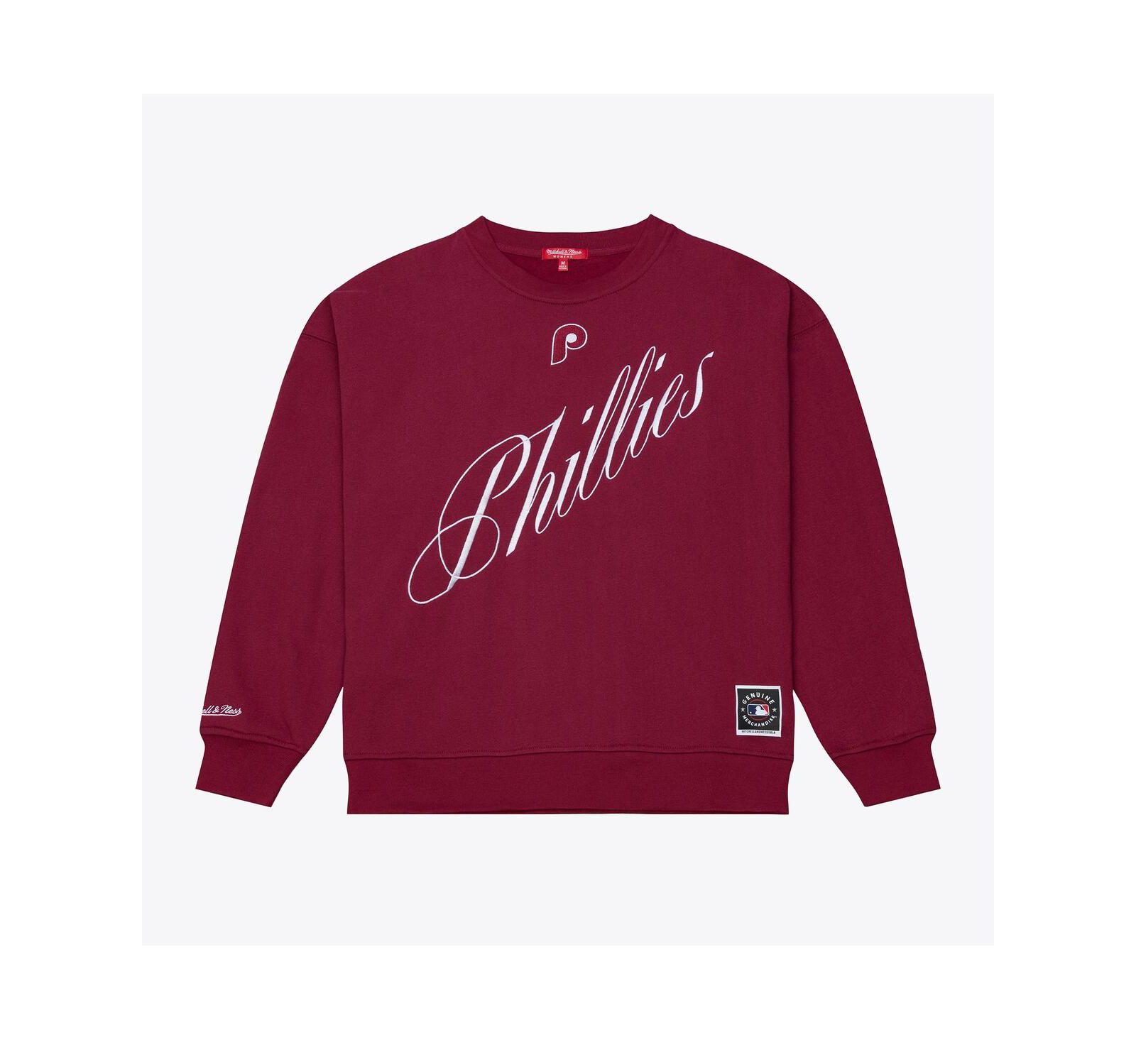 Mitchell & Ness Женское свитшот Philadelphia Phillies, бордовый цвет