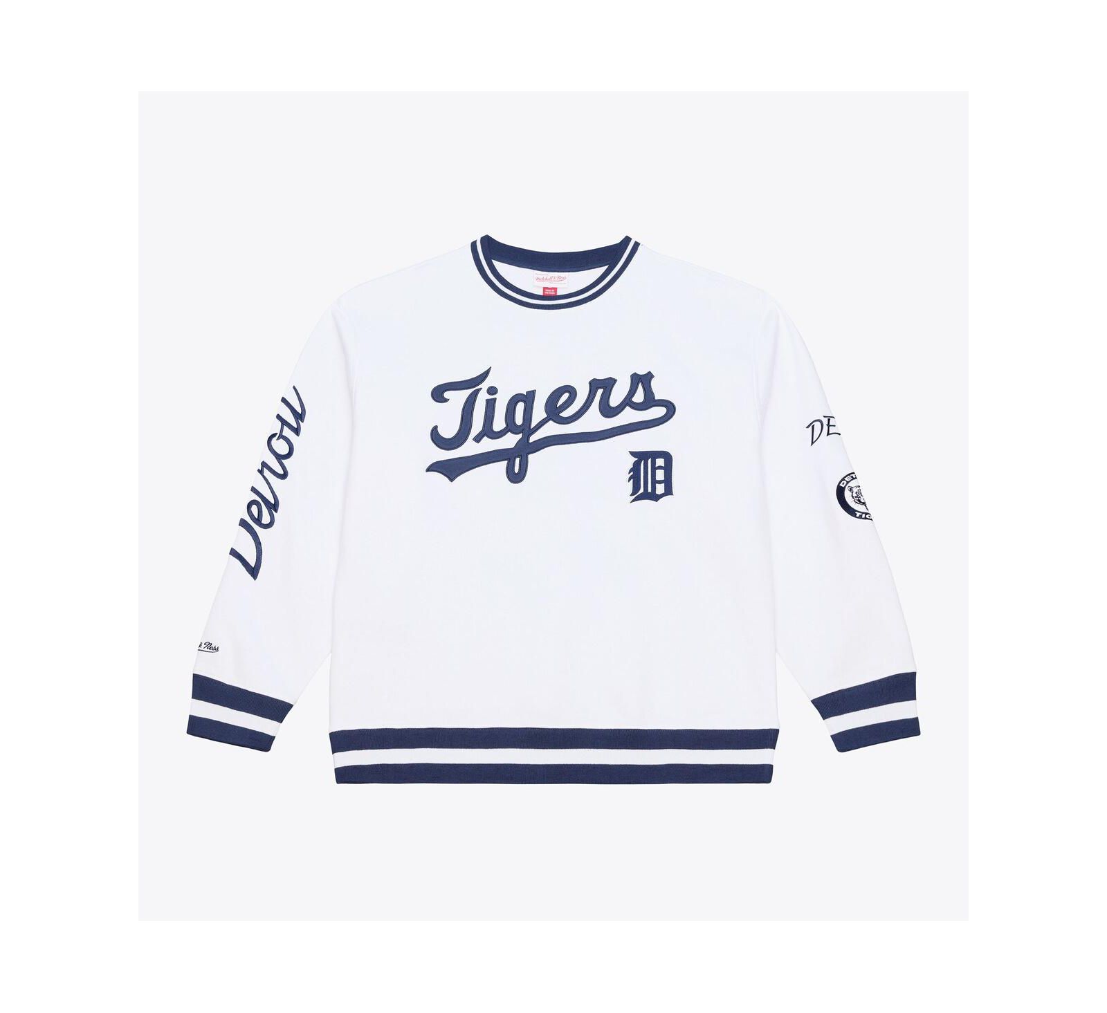 Мужское свитшот Mitchell & Ness Detroit Tigers из арктического флиса белого цвета