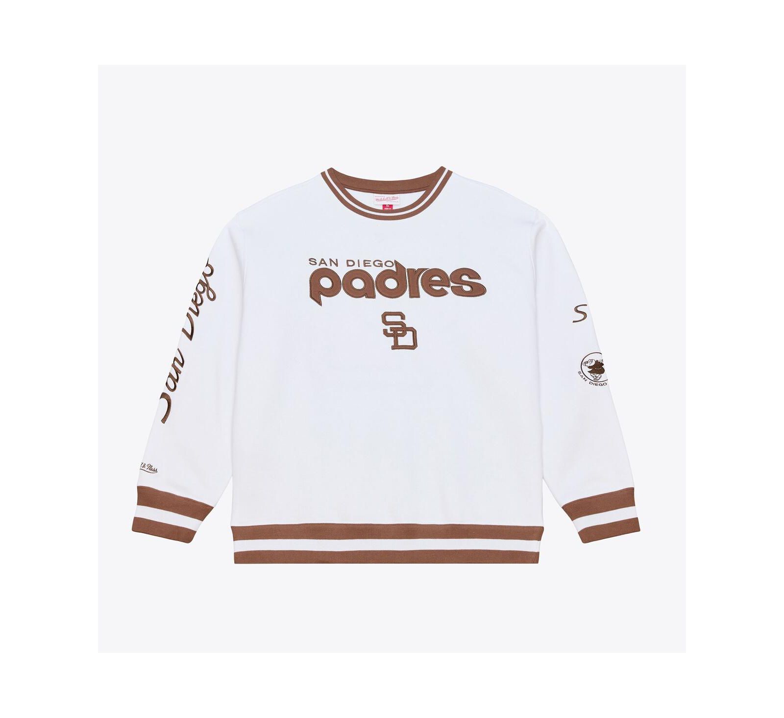 Mitchell & Ness Мужской белый свитшот Mitchell & Ness San Diego Padres Arctic Fleece