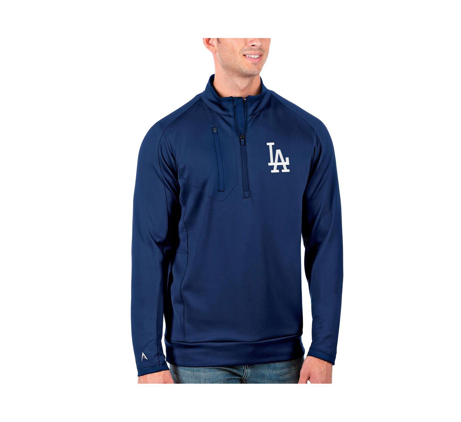 Antigua Men's Royal Los Angeles Dodgers Generation Quarter-Zip Pullover Jacket