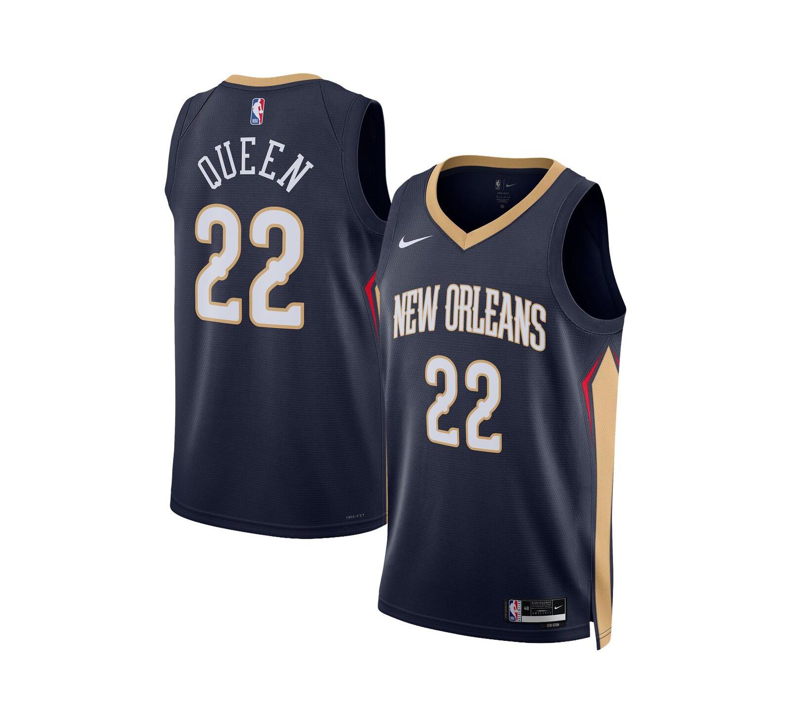 Nike Мужская и женская джерси New Orleans Pelicans Swingman Icon Edition, темно-синяя