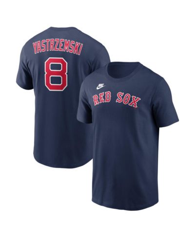 Nike Men's Carl Yastrzemski Navy Boston Red Sox Cooperstown Collection Name & Number T-Shirt