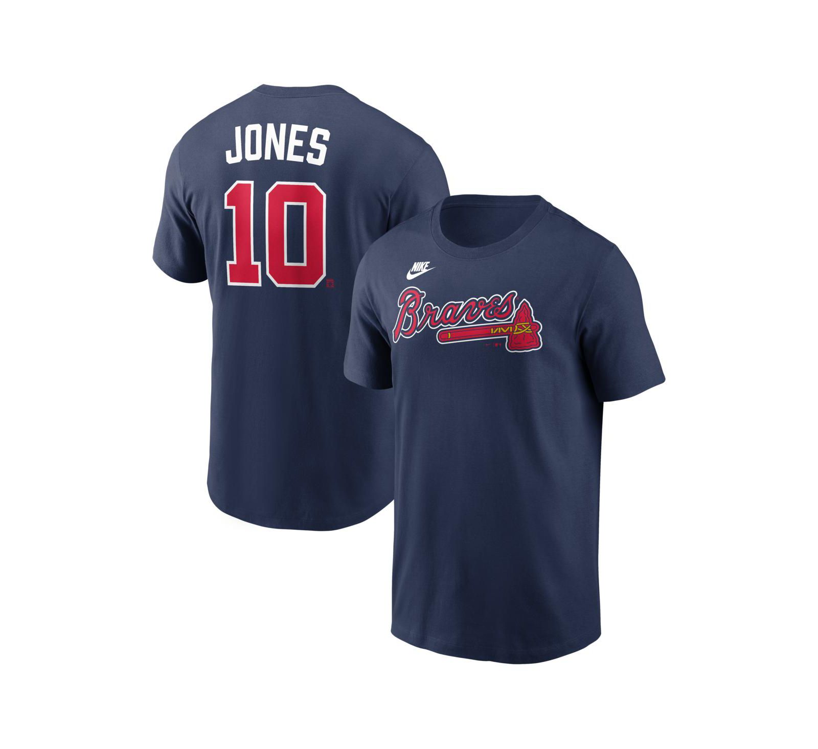 Мужская футболка Nike Chipper Jones Atlanta Braves Cooperstown Collection, темно-синяя