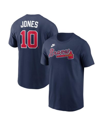 Мужская футболка Nike Chipper Jones Atlanta Braves Cooperstown Collection, темно-синяя